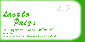 laszlo paizs business card